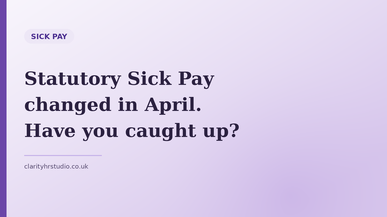 Statutory Sick Pay changed in April 2026 — have you caught up?